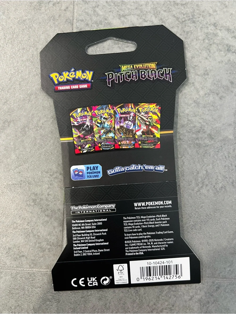 NWT Pokémon TCG: Mega Evolution - Chaos Rising(1)/Pitch Black(1) Booster Packs